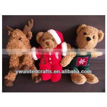 Fashion design High Quality lovely Christmas bear plush toy