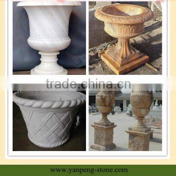 decorative garden stone flower pot