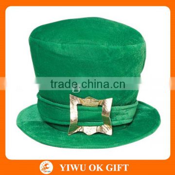 St Patrick's Day Green Velvet Top Hat