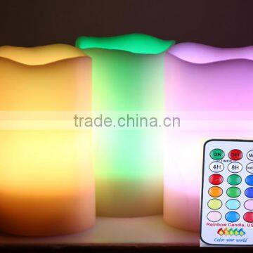 2015 hot sale colour changing led candle