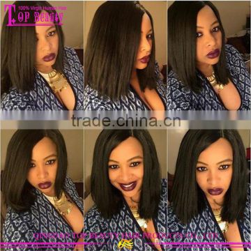 Natural color peruvian virgin hair layered bob wigs 12inch short bob wigs for black women