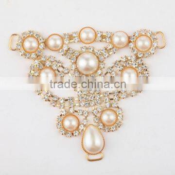 Hot !!! New Design Elegant Plastic Pearl Rhinestone Shoe Accessory for Woman Sandal Made in China in Bulk