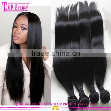 Wholesale silky straight long hair extension 100% remy virgin peruvian long hair