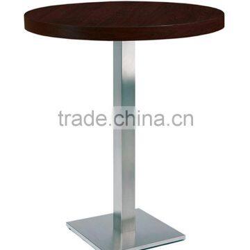 Chinese cheap furniture used for bar/living room wooden coffee table with metal table legs