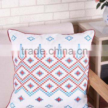 China Supplier Competitive Price Cotton Fabric Ready Made Embroidered Cushions photo-2