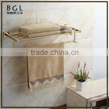 Multi-functional Western unique design Brass Gold finishing Bathroom sanitary items Bathroom towel rack