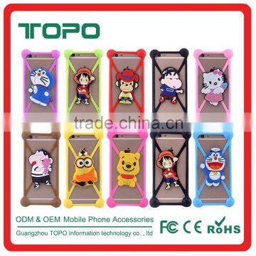 Universal mobile phone case cute animal Silicone bumper case for many phone models for iphone 6 6s plus