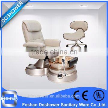 luxury salon furniture with spa pedicure bowls chair, white spa lotion