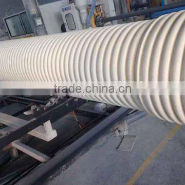 DN500 SN8 white color PVC double wall Corrugated Pipe