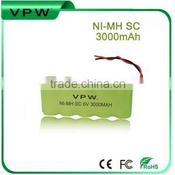 Rechargeable Ni-MH Battery 6V 3000mAh Battery