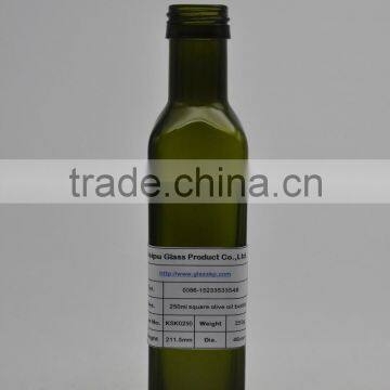 Wholesales 500ML Round Shape Green Olive oil Bottle