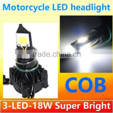 China manufacturer direct supply 18W Motorcycle LED lamp 3PCS*6W super bright COB LEDs