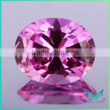 2015 gemstones wholesale china loose gemstone samples 5# Oval-shape corundum ruby gemstone