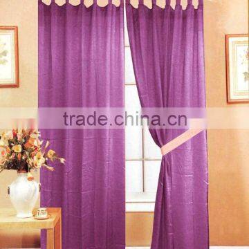 100% poly Voile Tab Top Sheer Curtain Panel, organza, panels