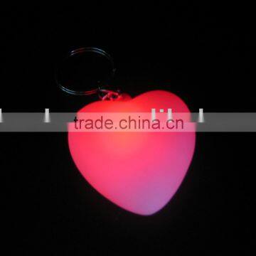 pvc heart colorchanging led keychain