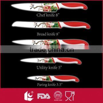 Wholesaale 5 Piece Multi Colored Knifes Set Kitchen With Block photo-2
