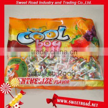 Fruit Flavor Ball shape Cool boy lollipop for kids