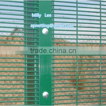 powder coated anti-climb prison 358 fencing/high security panel fence/voltage coated 358 anti- climb welded security fence