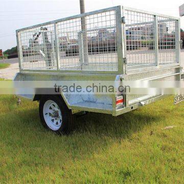 8x5 Hot Dipped Galvanized Full Welded Box Trailer Single Axle With Disc Brake