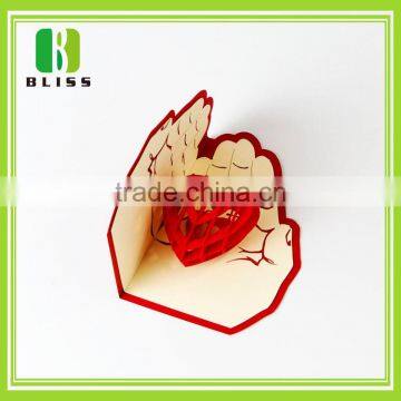 Video Red Custom Die Cut 3d Folding Customized 2.4'' 2.8'' 4.3'' 5'' 7'' 10'' Digital Video Lcd Greeting Card photo-3