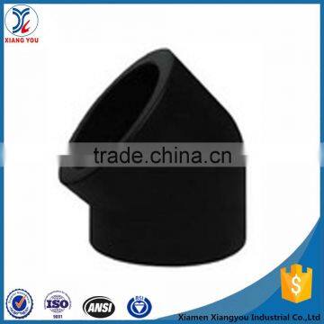 45 degree 50mm PE plastic pipe elbow