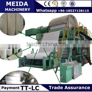 Good Price waste paper recycling machine in paper making for toilet tissue paper