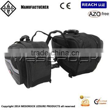 Black Motobike Motorcycle Bags Luggage Expandable Panniers Saddle Bags Luggage