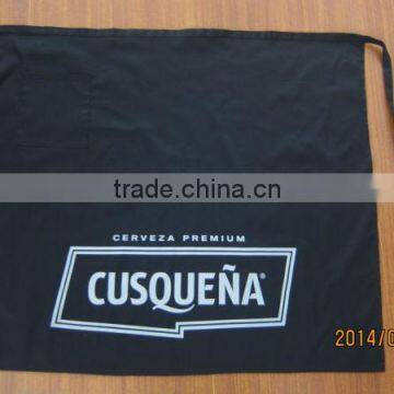 Black Waist / Bar Half Apron With Pocket /waist Apron With Big Logo photo-2