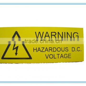 ABS plastic engraved Warning Tag