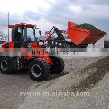 Everun Brand CE Rops&Fops Small Mini Wheel Loader 2 Ton