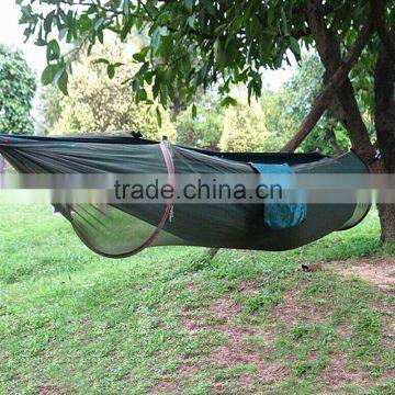 Camping 2-Person Anti-mosquito Parachute Nylon Hammock 200KG Loading Outdoor Travel Kit Camping Travel Hammock