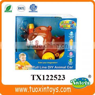 New Pull Line Cow Animal Car With Music Kids' Animal Toys photo-5