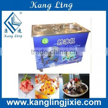 LR-027 Commercial Single Pan Fry Ice Cream Machine with Three Cooler Barrels with Cheap Price