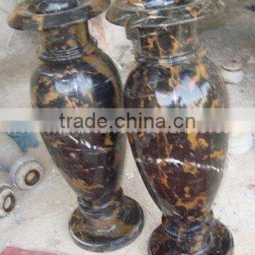 NATURAL BLACK AND GOLD MARBLE FLOWER VASES photo-6