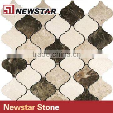 Grade First Quality Spanish Marble Crema Marfil Polished Lantern Shaped Mosaic Tiles photo-5