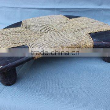 Vintage Small Wooden Chairs With Straw Seat photo-5