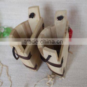 Handmade Semicircle Decorative Art Solid Wooden Mini Ice Buckets photo-5