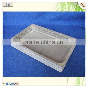 Unique Design Large Antique Color Engraved Paulownia Wooden Tray photo-3