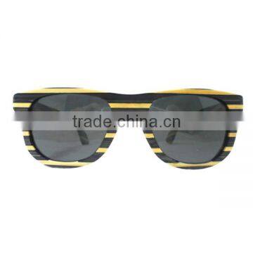 2017 Colorful Striped Bamboo Wooden Sunglasses photo-2