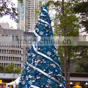 Home and outdoor garden edging decoration 2m to 16m or 6.5ft to 53ft Height artificial large 3d LED Christmas Tree E06 3008