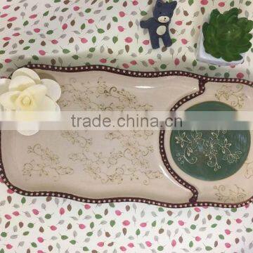 Daily Use Hand-painted Stocked Porcelain Dinner Plates High Quality Porcelain Plate photo-4