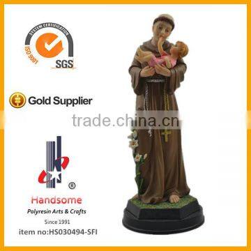 12 Inch Antony With Baby Polyresin Religious Statues Wholesale photo-2