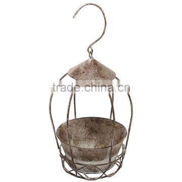 Rustic Style Freestanding / Hanging Brown Metal Flower Plant Pot Rack / Display Planter photo-3