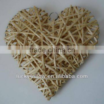 Cheap Hand Made Wicker Heart Decorations With Ribbon photo-3