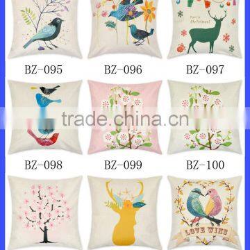 Cotton Linen Sofa Home Decor Design Throw Pillow Case Cushion 17.5 Inches Square Pillow Cover photo-4