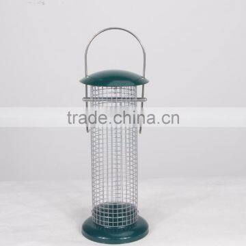 Garden hanging metal mesh bird seed feeder