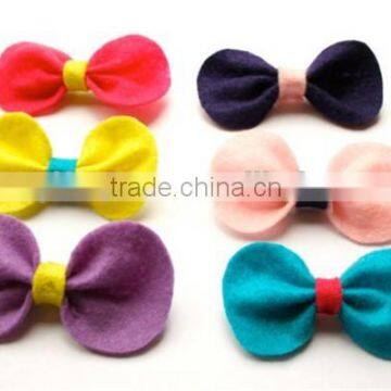 2017 colorful Felt Hair Bows for girls in China