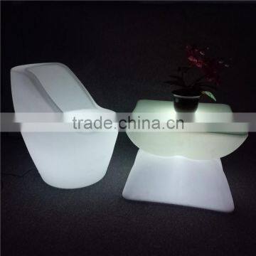 LED Party Rechargeable Glowing Table Glow Coffee Table Illuminated Bar Furniture Set photo-2