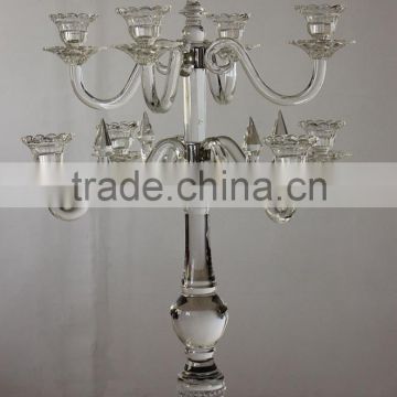 Jingyage wedding crystal candelabra classic cylinder hurricanes