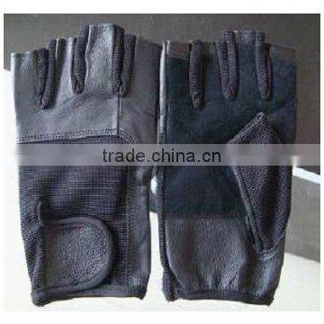 Half Finger Pig Skin Weight Lifting Glove